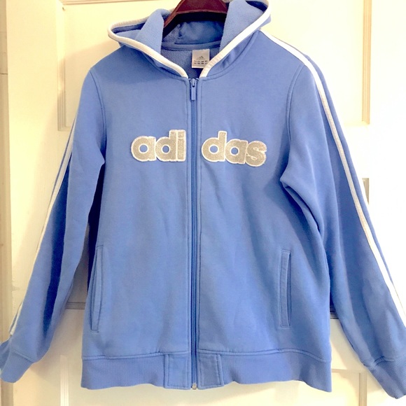 adidas Tops - 🌻3/$15 Sale Adidas Lavender Glimmer Hoodie Jacket